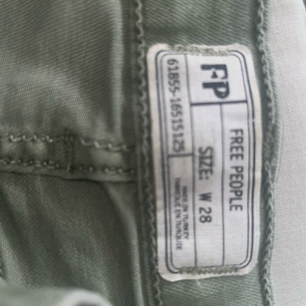 Free People High Rise Busted Knee Skinny Jeans Sage Size W28 - Picture 4 of 10